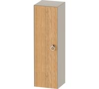 Duravit White Tulip armoire mi-hauteur, largeur 400 x profondeur 360mm, 1 arrêt de porte à gauche avec poignée, WT1333LH560, Couleur: Corps : taupe silk mat, façade : chêne naturel massif
