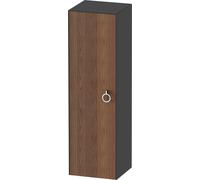 Duravit White Tulip armoire mi-hauteur, largeur 400 x profondeur 360mm, 1 arrêt de porte à gauche avec poignée, WT1333L77H1, Couleur: Corps : graphite brillant, façade : noyer américain massif