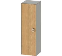 Duravit White Tulip armoire mi-hauteur, largeur 400 x profondeur 360mm, 1 arrêt de porte à gauche avec poignée, WT1333LH592, Couleur: Corps : gris pierre soie mat, façade : chêne naturel massif