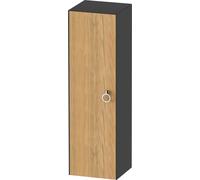 Duravit White Tulip armoire mi-hauteur, largeur 400 x profondeur 360mm, 1 arrêt de porte à gauche avec poignée, WT1333LH558, Couleur: Corps : graphite satiné, façade : chêne naturel massif