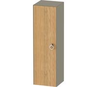 Duravit White Tulip armoire mi-hauteur, largeur 400 x profondeur 360mm, 1 arrêt de porte à gauche avec poignée, WT1333LH5H2, Couleur: Corps : gris pierre brillant, façade : chêne naturel massif