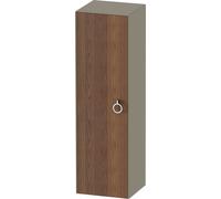 Duravit White Tulip armoire mi-hauteur, largeur 400 x profondeur 360mm, 1 arrêt de porte à gauche avec poignée, WT1333L77H2, Couleur: Corps : gris pierre brillant, façade : noyer américain massif