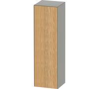 Duravit White Tulip armoire mi-hauteur, largeur 400 x profondeur 360mm, 1 arrêt de porte ouverture basculante à droite, WT1332RH592, Couleur: Corps : gris pierre soie mat, façade : chêne naturel massi