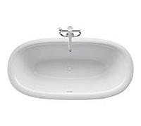 Duravit White Tulip baignoire 700468000000000 160 x 80 x 48 cm, en position libre, 2 blanc en blanc