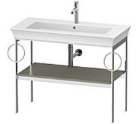 Duravit White Tulip -lavabo WT4547B9292 98,4 x Steingrau Seidenmatt match0 métal à poser au sol 801 porte-serviettes