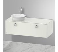Duravit Meuble sous-lavabo suspendu White Tulip WT4982L3636 130x55 cm 1 tiroir gauche laque mate