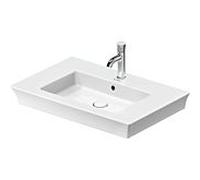 Duravit White Tulip meuble lavabo 2363750000 75 x 49 cm, avec trou pour robinetterie, blanc , avec trop-plein, banque de trous pour robinetterie