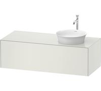 Duravit White Tulip, meuble sous-lavabo mural, largeur 1300 x profondeur 550mm, avec 1x tiroir, avec technologie tip-on, WT4977R3636, Couleur: Laque mate en soie blanche