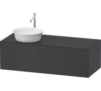 Duravit White Tulip, meuble sous-lavabo mural, largeur 1300 x profondeur 550mm, avec 1x tiroir, avec technologie tip-on, WT4977L5858, Couleur: Satin graphite