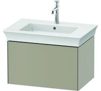 Duravit White Tulip, meuble sous-lavabo mural, largeur 684 x profondeur 458mm, avec 1x tiroir, avec technologie tip-on, WT424106060, Couleur: Laque mate taupe soie