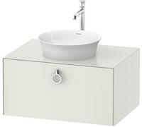 Duravit White Tulip, meuble sous-lavabo mural, largeur 800 x profondeur 550mm, avec 1x coulissant, avec poignée, WT498003636, Couleur: Laque mate en soie blanche