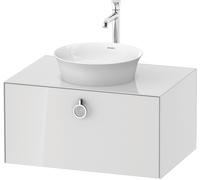 Duravit White Tulip, meuble sous-lavabo mural, largeur 800 x profondeur 550mm, avec 1x coulissant, avec poignée, WT498008585, Couleur: Laque brillante blanche