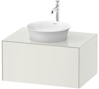 Duravit White Tulip, meuble sous-lavabo mural, largeur 800 x profondeur 550mm, avec 1x tiroir, avec technologie tip-on, WT497503636, Couleur: Laque mate en soie blanche