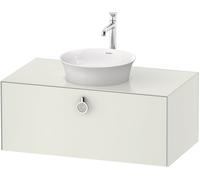 Duravit White Tulip, meuble sous-lavabo suspendu, largeur 1000 x profondeur 550mm, avec 1x coulissant, avec poignée, WT498103636, Couleur: Laque mate en soie blanche