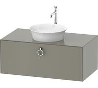 Duravit White Tulip, meuble sous-lavabo suspendu, largeur 1000 x profondeur 550mm, avec 1x coulissant, avec poignée, WT498109292, Couleur: Gris pierre Vernis satiné mat Soie