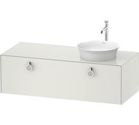 Duravit White Tulip meuble sous-vasque WT4982R3636 130 x 55 cm, blanc satiné, suspendu, 2000 coulissant avec poignée, vasque à droite