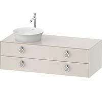Duravit Meuble sous-vasque WT4992L3939 130x55 Nordic Weiß suspendu 2 tiroirs vasque à gauche