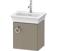 Duravit White Tulip, meuble sous-lavabo suspendu, largeur 384 x profondeur 298mm, avec 1x arrêt de porte à droite, avec poignée, WT4250RH2H2, Couleur: Gris pierre brillant