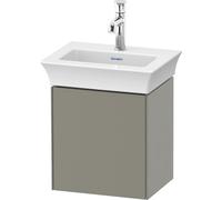 Duravit White Tulip, meuble sous-lavabo suspendu, largeur 384 x profondeur 298mm, avec 1x butée de porte à droite, avec technologie tip-on, WT4240R9292, Couleur: Gris pierre Vernis satiné mat Soie