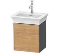 Duravit White Tulip, meuble sous-lavabo suspendu, largeur 384 x profondeur 298mm, avec 1x butée de porte à droite, avec technologie tip-on, WT4240RH5H1, Couleur: Corps : graphite brillant, façade : ch