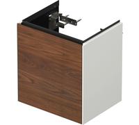 Duravit White Tulip, meuble sous-lavabo suspendu, largeur 384 x profondeur 298mm, avec 1x butée de porte à droite, avec technologie tip-on, WT4240R7736, Couleur: Carrosserie : Soie blanche mate, Façad