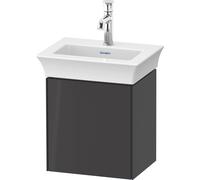 Duravit White Tulip, meuble sous-lavabo suspendu, largeur 384 x profondeur 298mm, avec 1x butée de porte à droite, avec technologie tip-on, WT4240RH1H1, Couleur: Graphite brillant