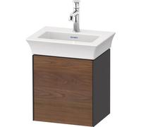 Duravit White Tulip, meuble sous-lavabo suspendu, largeur 384 x profondeur 298mm, avec 1x butée de porte à droite, avec technologie tip-on, WT4240R77H1, Couleur: Corps : graphite brillant, façade : no