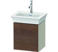 Duravit White Tulip, meuble sous-lavabo suspendu, largeur 384 x profondeur 298mm, avec 1x butée de porte à droite, avec technologie tip-on, WT4240R7760, Couleur: Corps : Taupe silk mat, façade : noyer