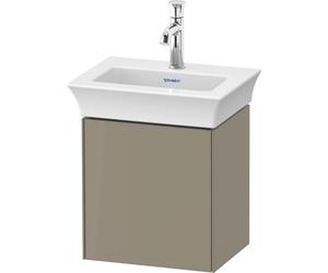 Duravit White Tulip, meuble sous-lavabo suspendu, largeur 384 x profondeur 298mm, avec 1x butée de porte à droite, avec technologie tip-on, WT4240RH2H2, Couleur: Gris pierre brillant