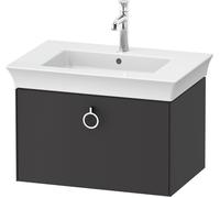 Duravit White Tulip, meuble sous-lavabo suspendu, largeur 684 x profondeur 458mm, avec 1x coulissant, avec poignée, WT425105858, Couleur: Satin graphite