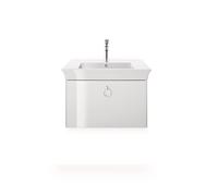 Duravit Meuble sous-vasque Tulip blanc WT425108585 68,4 x 45,8 cm, Weiß Hochglanz , 2000 , coulissant match2 avec poignée