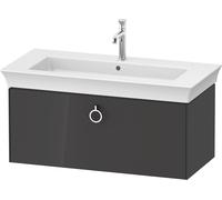 Duravit White Tulip, meuble sous-lavabo suspendu, largeur 984 x profondeur 458mm, avec 1x coulissant, avec poignée, WT42520H1H1, Couleur: Graphite brillant