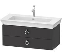 Duravit White Tulip, meuble sous-lavabo suspendu, largeur 984 x profondeur 458mm, avec 2 tiroirs, avec poignée, WT435205858, Couleur: Satin graphite