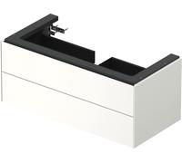 Duravit White Tulip, meuble sous-lavabo suspendu, largeur 984 x profondeur 458mm, avec 2 tiroirs, avec technologie tip-on, WT434203636, Couleur: Laque mate en soie blanche