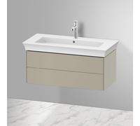 Duravit Meuble sous-vasque Tulip blanc WT434206060 98,4 x 45,8 cm, Taupe Seidenmatt , suspendu, 2 tiroirs