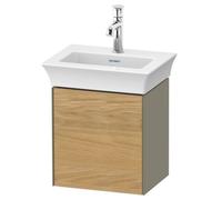 DURAVIT White Tulip - Meuble sous vasque avec 1 porte & charnières à gauche 384x410x298mm bois de chêne naturel/stone grey high gloss