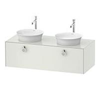 Duravit -vasque White Tulip WT4983B3636 130 x 55 cm, blanc 2000 , suspendu, coulissant match1 avec poignée, vasque des deux côtés
