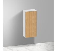 Duravit White Tulip armoire mi-hauteur, largeur 400 x profondeur 240mm, 1 arrêt de porte ouverture basculante à droite, WT1322RH585, Couleur: Corps : blanc brillant, façade : chêne nature massif