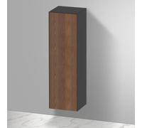 Duravit White Tulip armoire mi-hauteur, largeur 400 x profondeur 360mm, 1 arrêt de porte ouverture basculante à gauche, WT1332L7758, Couleur: Corps : graphite satiné, façade : noyer américain massif