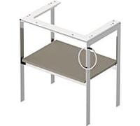 Duravit White Tulip Vanity Console WT4543R9292 68,4 x 45 cm Stone Grey Satin Finish Floor Standing Metal 2000 porte-serviettes right