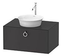 Duravit White Tulip vasque match0 WT498005858 80 x 55 cm, Graphit mat, 2000 , coulissant match3 avec poignée, plaque console 2000