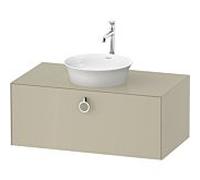 Duravit White Tulip vasque match0 WT49810H3H3 100 x 55 cm, Taupe brillant, mural, 2000 avec poignée, plaque console 2000