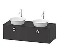 Duravit Meuble sous-vasque White Tulip WT4983B5858 130x55 cm Graphit mat 1 coulissant avec poignée