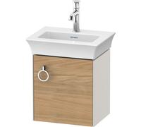 Duravit White Tulip - Waschtischunterschrank wandh 410x384x298mm Anschl re eiche nat/nord weiß seide
