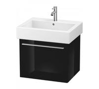 Duravit X-Large Meuble sous-lavabo suspendu 6044, 1 tiroir, 550mm, pour Vero, XL604404040, Couleur: Laque noire brillante