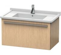 Duravit X-Large Meuble sous-lavabo suspendu 6057, 1 tiroir, 800mm pour Starck 3, XL605701212, Couleur: Chêne brossé Placage bois véritable
