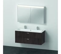 Duravit Xbase, ensemble de meubles muraux, avec armoire de toilette LED, lavabo et meuble sous-lavabo, largeur 1200 mm, XB006705353, Couleur: Décor marron foncé