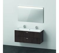 Duravit Xbase, ensemble de meubles muraux, avec miroir LED, lavabo et meuble sous-lavabo, largeur 1200 mm, XB006605353, Couleur: Décor marron foncé