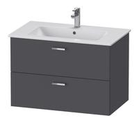 Duravit XBase Meuble sous-lavabo 2 tiroir(s) 80x55.2x47.5cm Graphite mat XB612104949