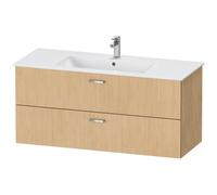 Duravit XBase meuble sous-lavabo mural L:120 cm avec 2 tiroirs, XB612303030, Couleur: Chêne nature